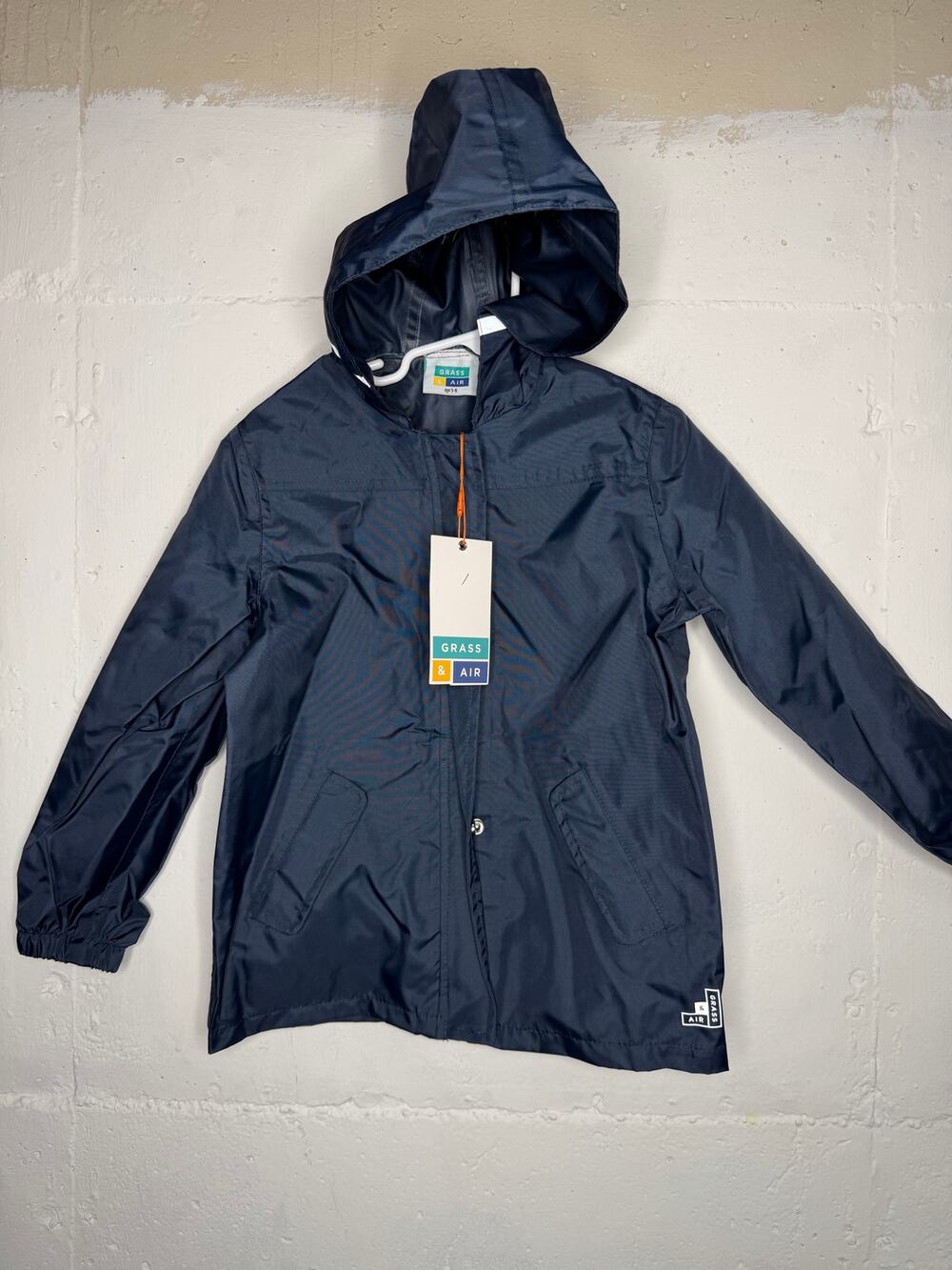 NEW Grass & Air Toddler Boy Navy Blue Rain Cheater Coat Size 5/6